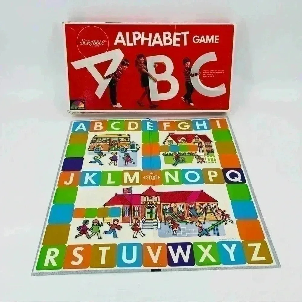 Vintage 1972 Scrabble Alphabet ABC Boardgame #15